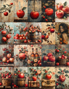 Apple Junk Journal Pages - CraftNest - Digital Crafting and Art