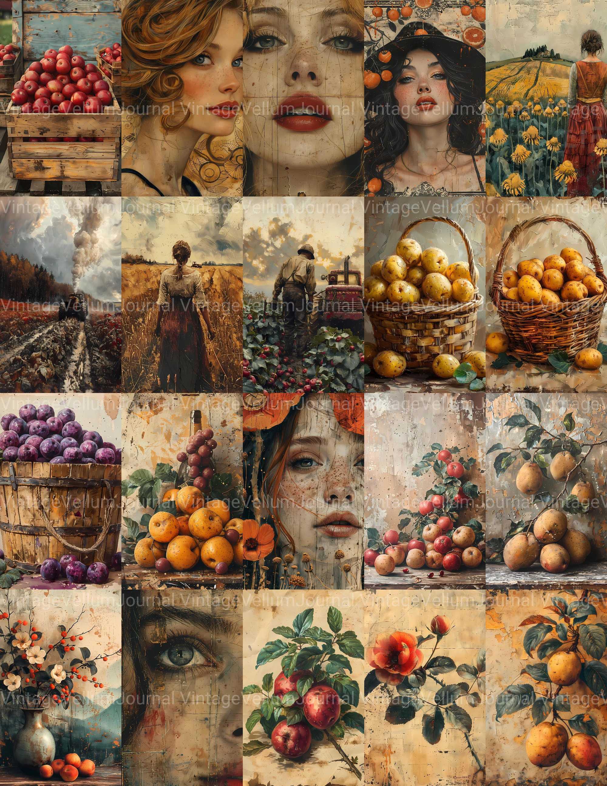 Potato Junk Journal Pages - CraftNest - Digital Crafting and Art