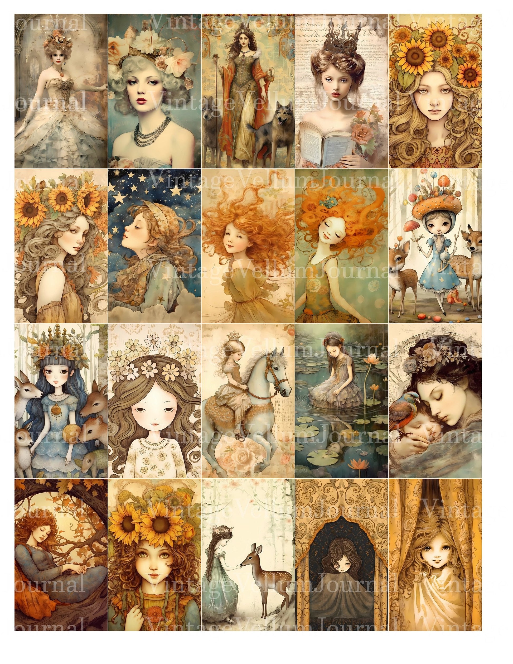 Cute Princess Junk Journal Pages - CraftNest