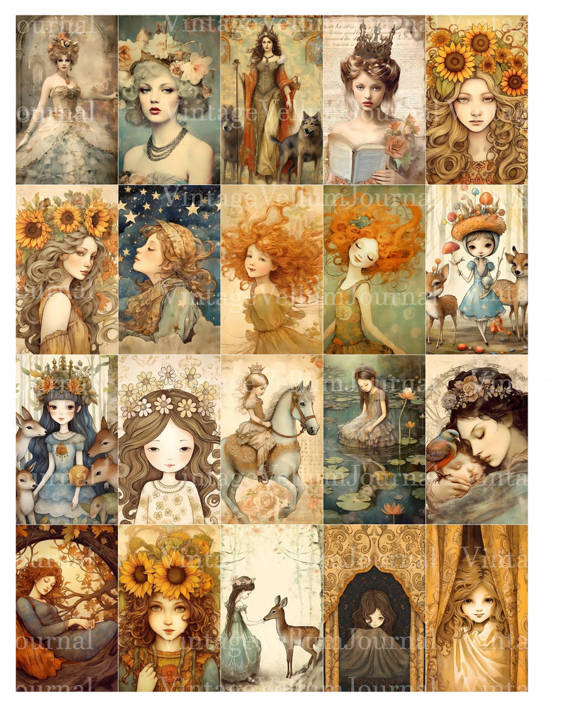 Cute Princess Junk Journal Pages - CraftNest