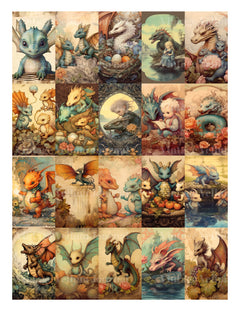 Baby Dragons Junk Journal Pages - CraftNest