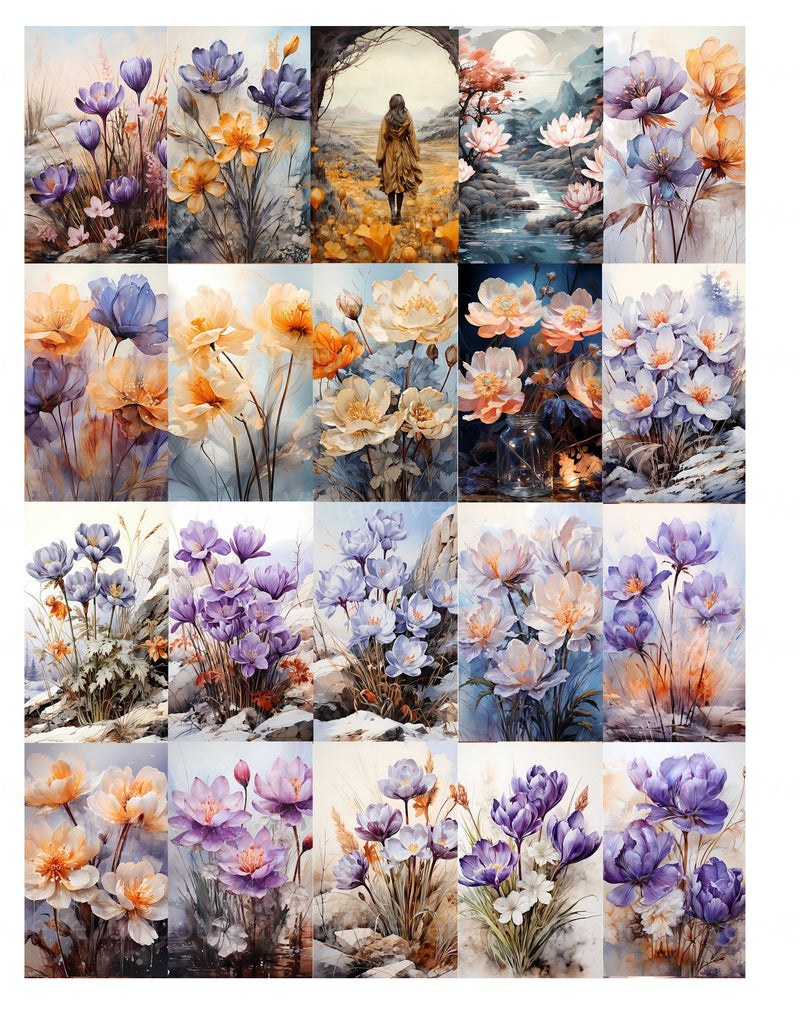 Crocus In The Crisp Junk Journal Pages - CraftNest