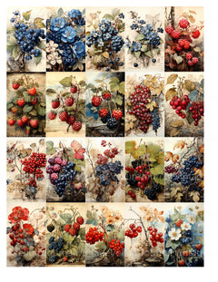 Berry Collections Junk Journal Pages - CraftNest