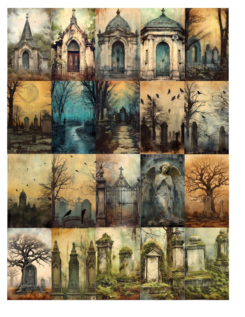 Graveyards Junk Journal Pages - CraftNest