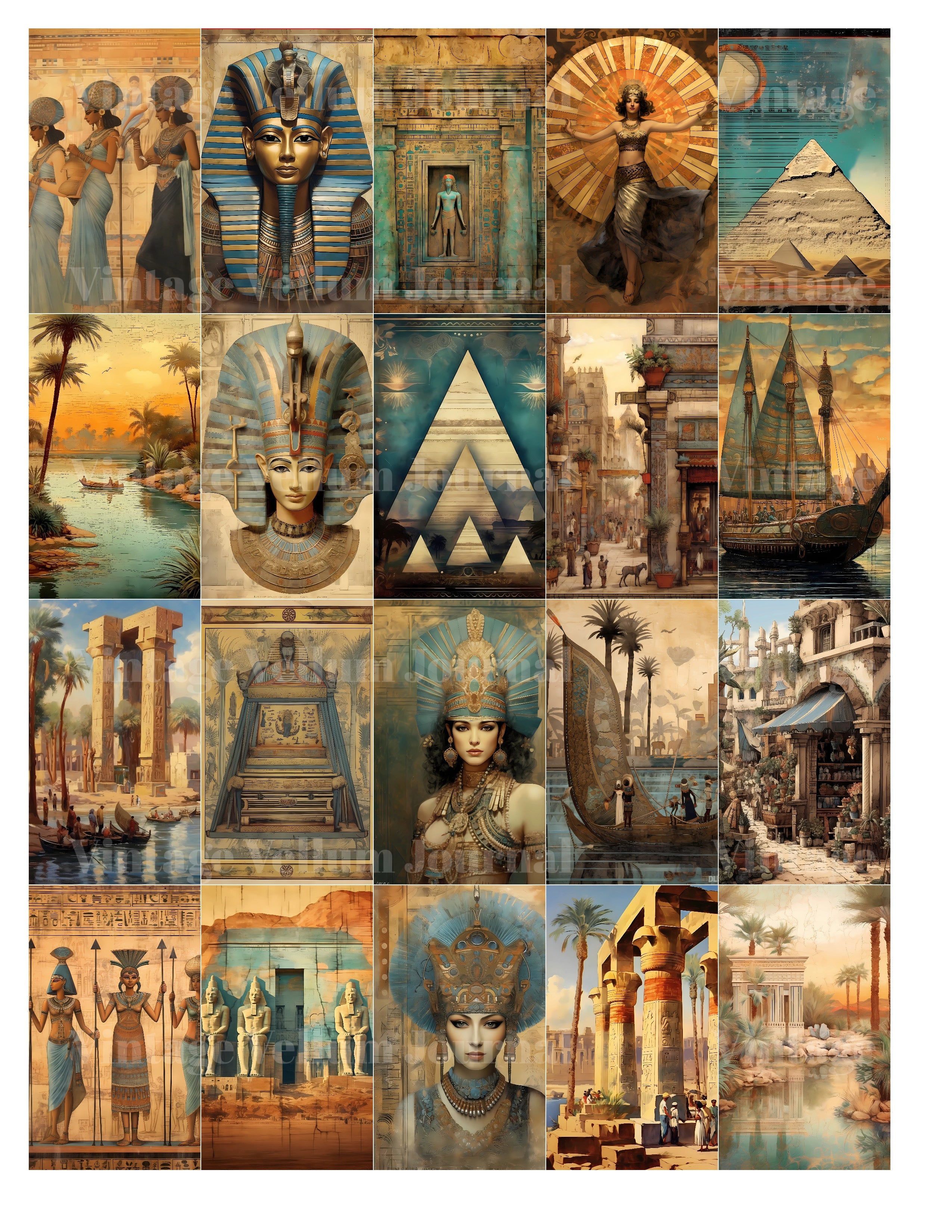 Ancient Egypt Junk Journal Pages - CraftNest