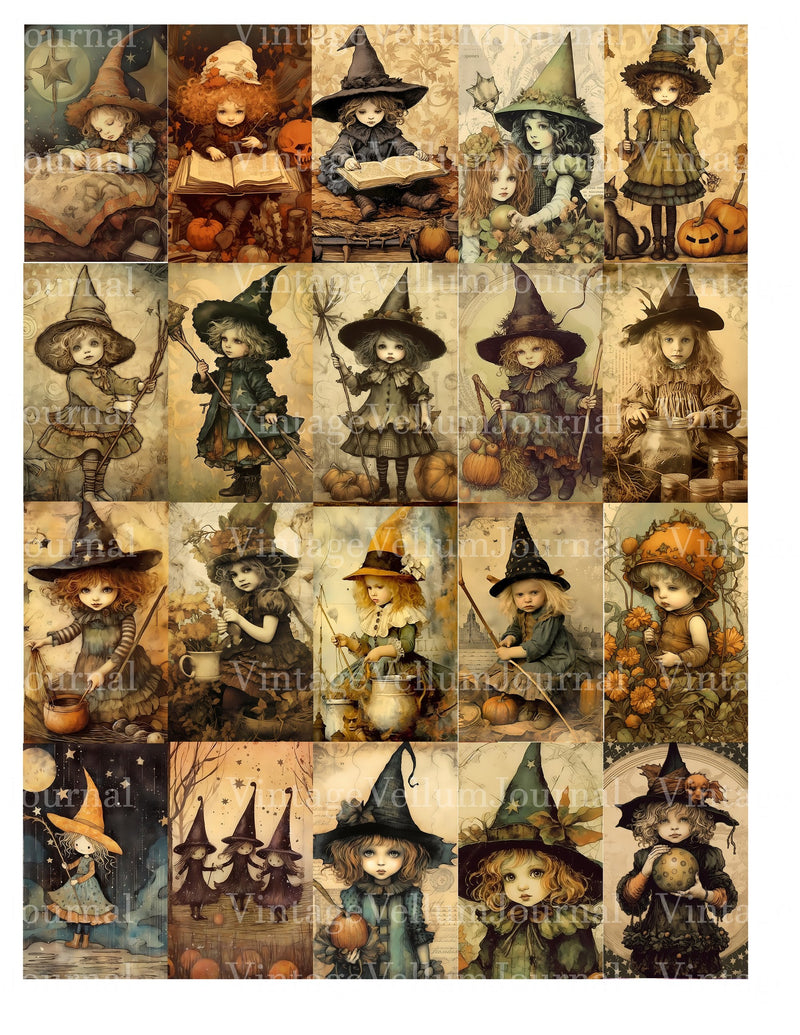 Baby Witches Junk Journal Pages - CraftNest