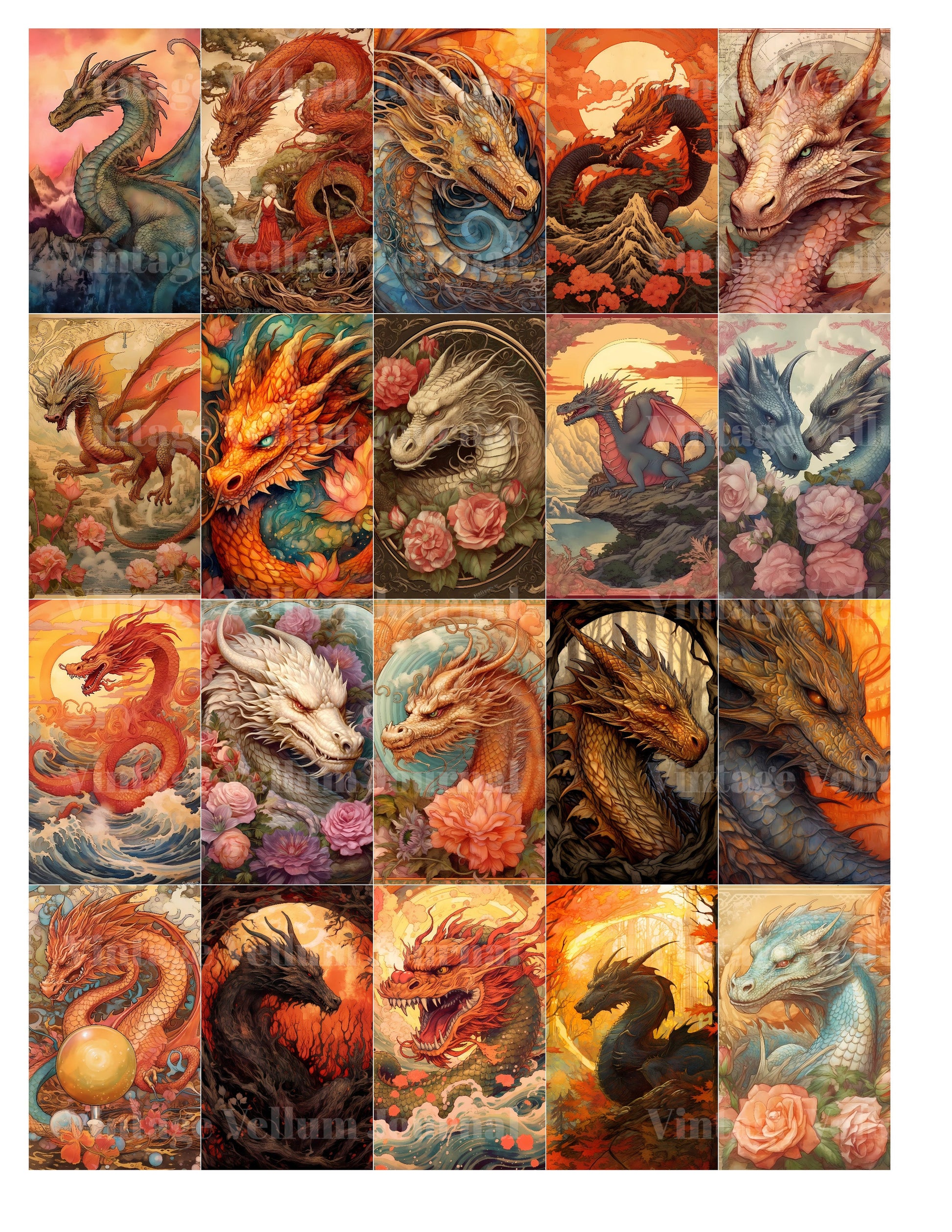 Fire Dragon Junk Journal Pages - CraftNest