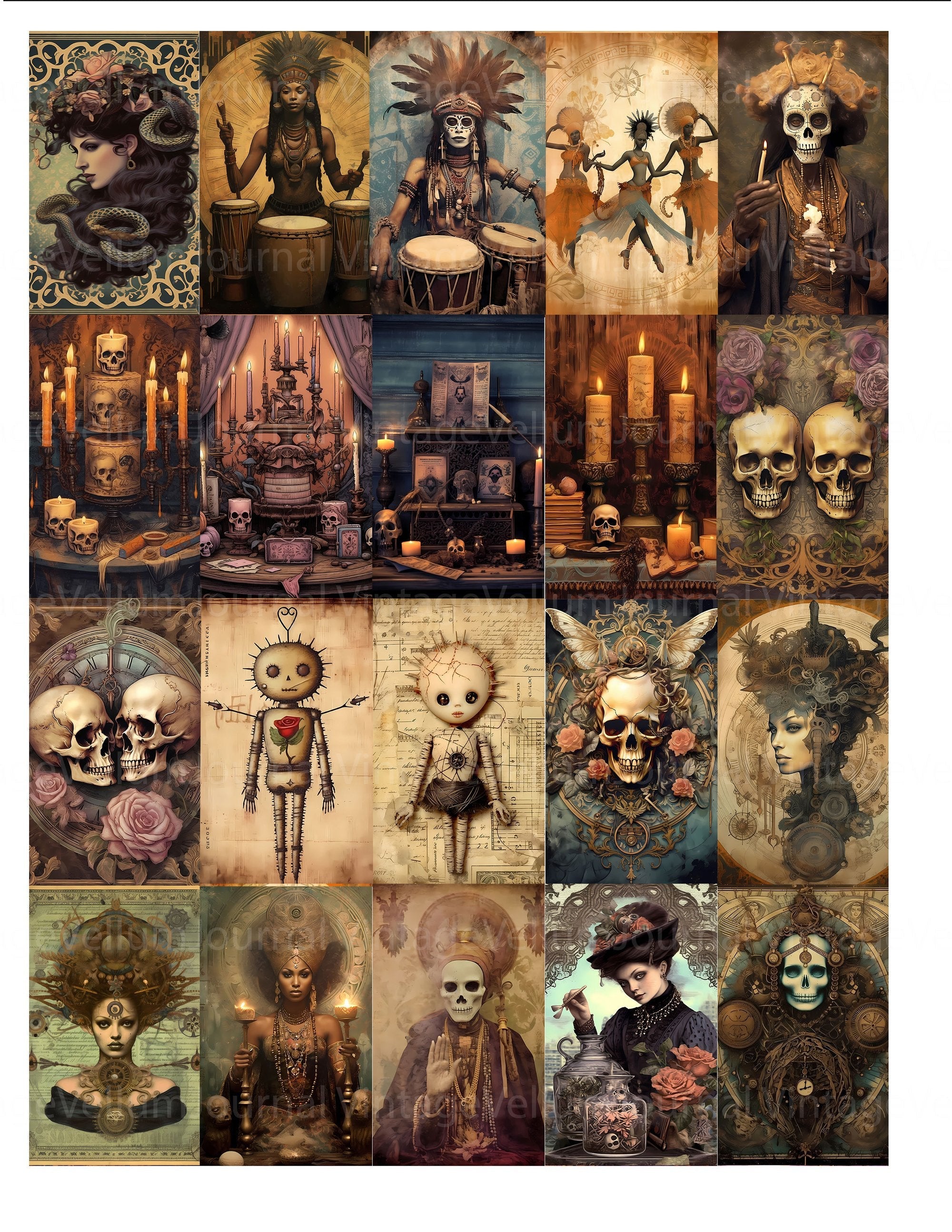 Voodoo Rituals Junk Journal Pages - CraftNest