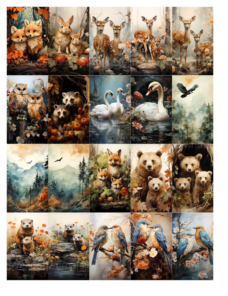 Cute Woodland Junk Journal Pages - CraftNest