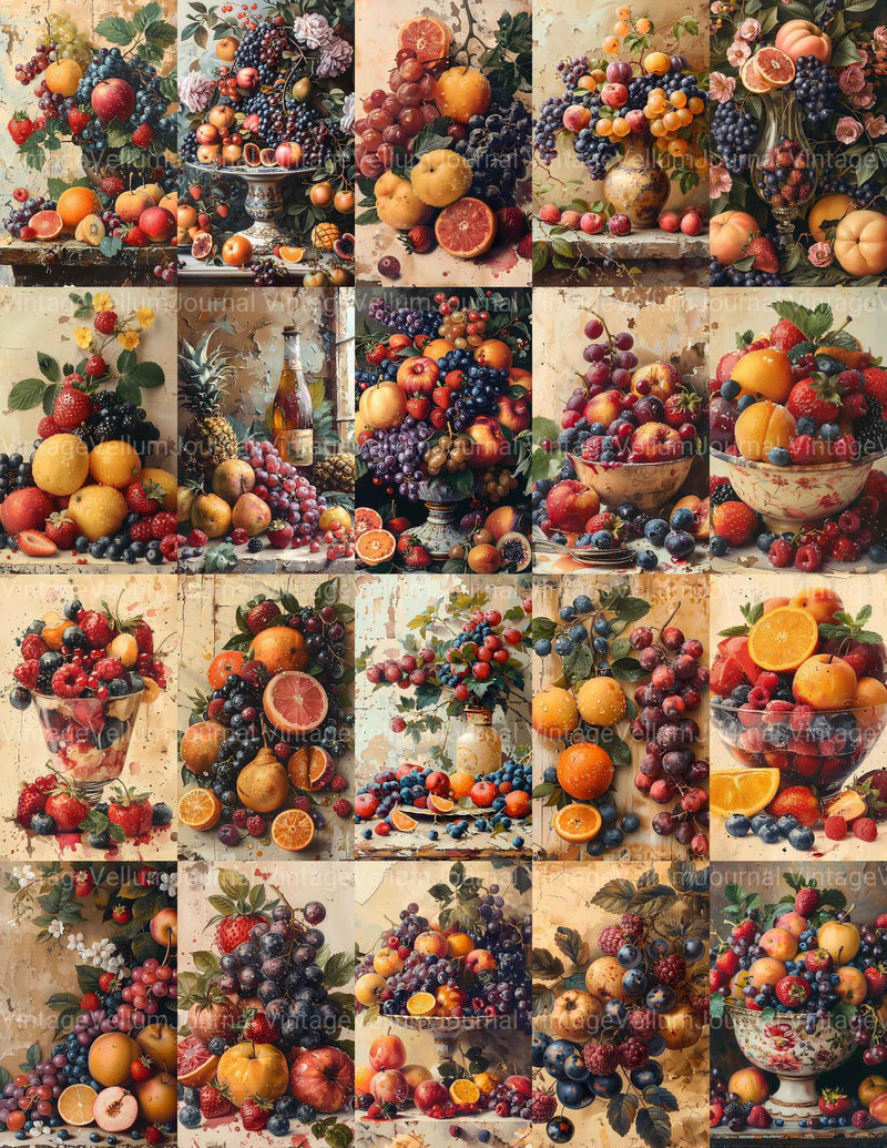 Fruit Salad Junk Journal Pages - CraftNest - Digital Crafting and Art