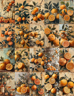 Mediterranean Citrus Junk Journal Pages - CraftNest - Digital Crafting and Art