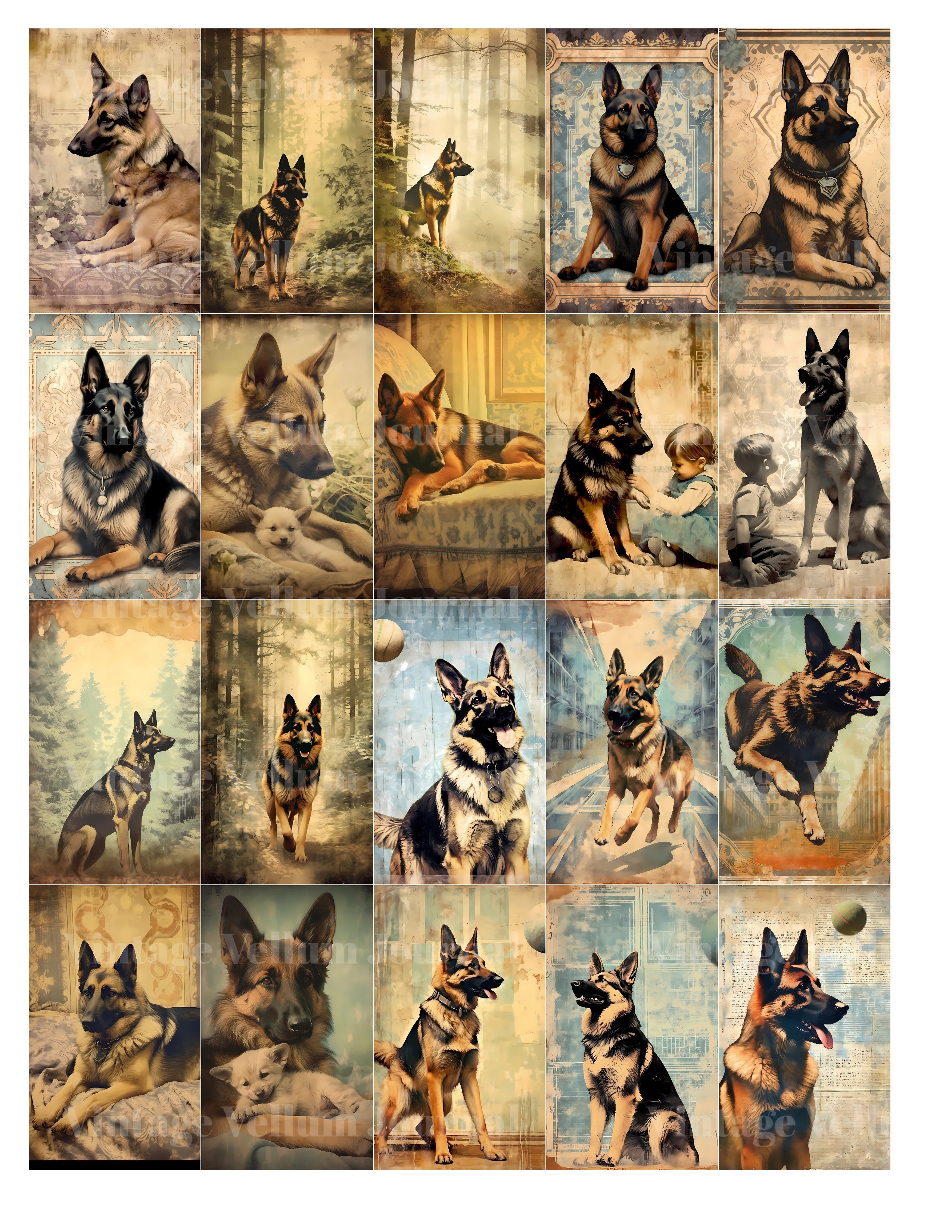 German Shepherd Junk Journal Pages - CraftNest