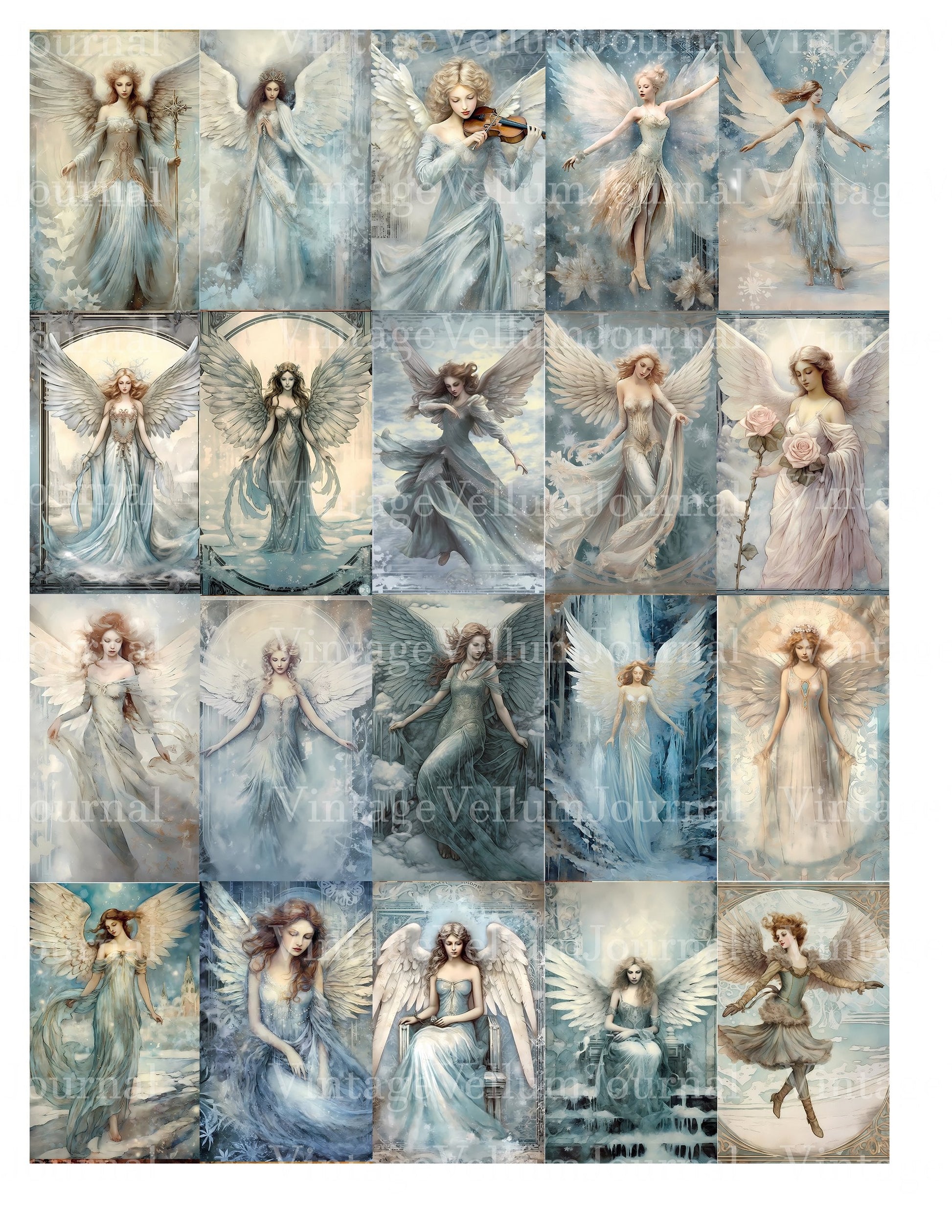 Ice Angels Junk Journal Pages - CraftNest