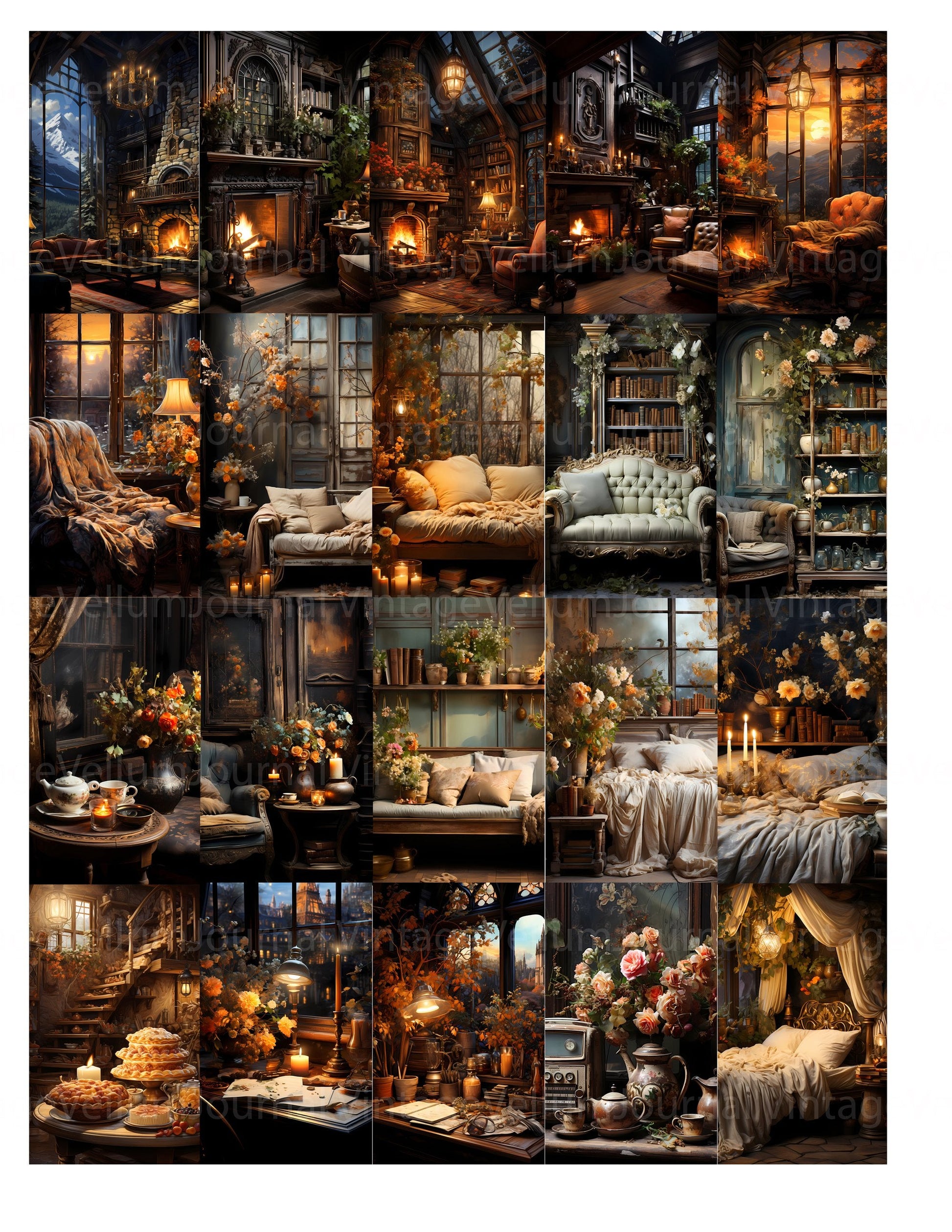 Cozy Interiors Junk Journal Pages - CraftNest