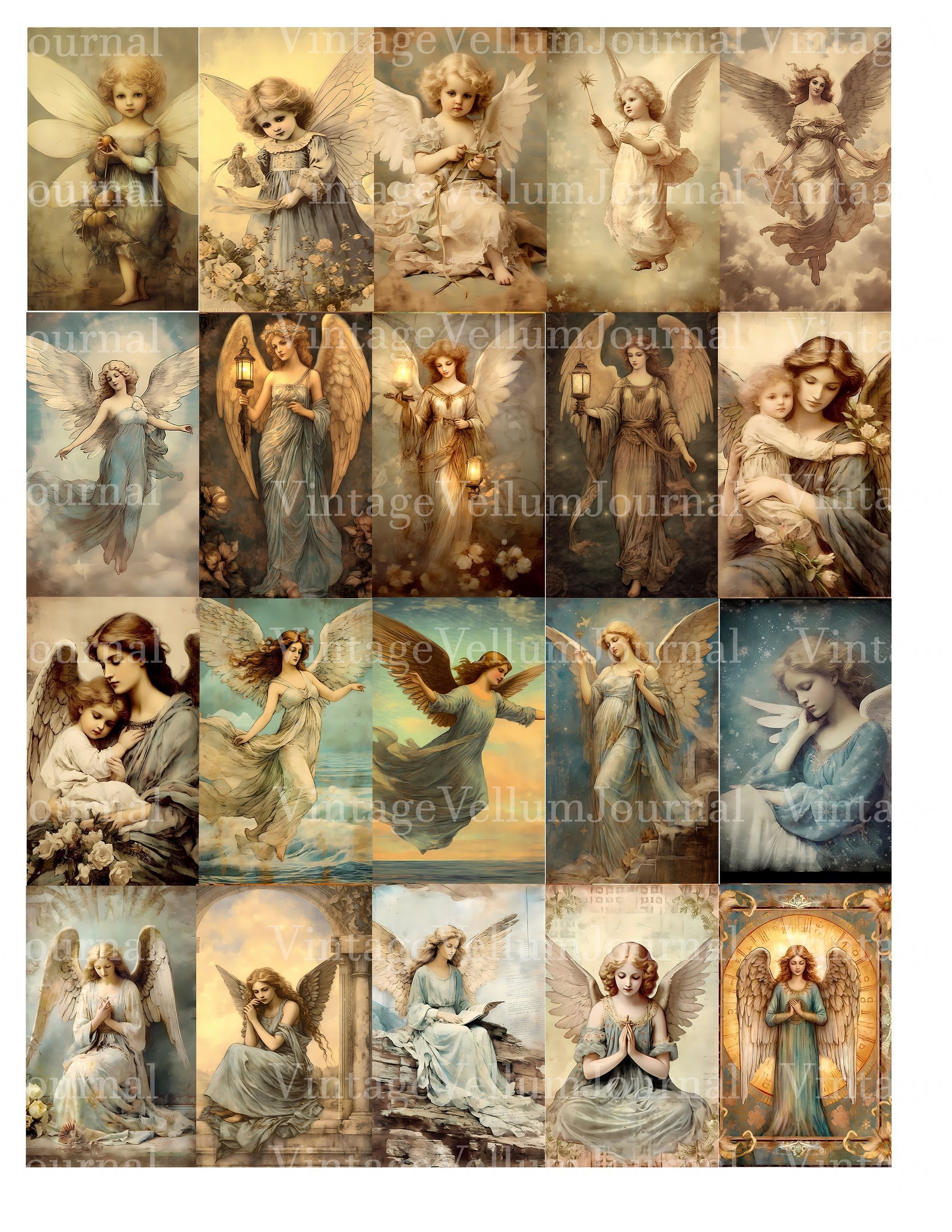 Classic Angels Junk Journal Pages - CraftNest