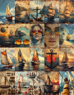 Sailing Junk Journal Pages - CraftNest - Digital Crafting and Art