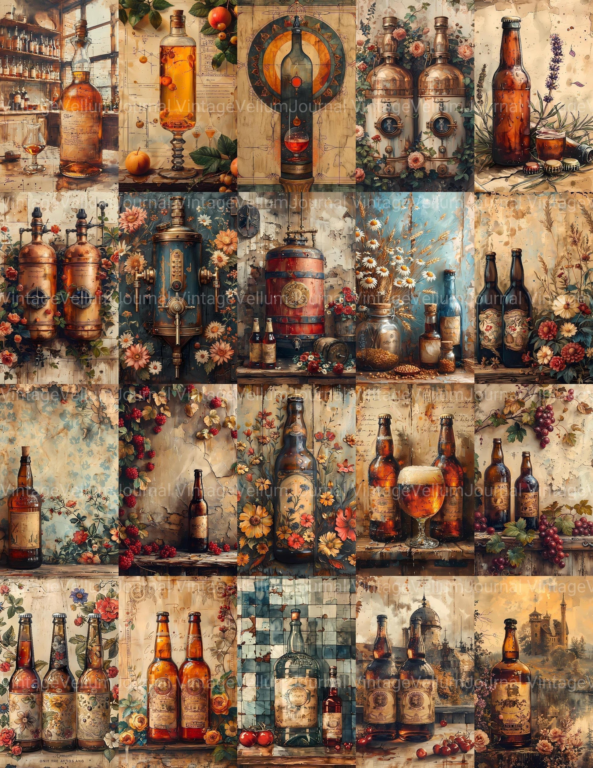 Homebrewing Junk Journal Pages - CraftNest - Digital Crafting and Art