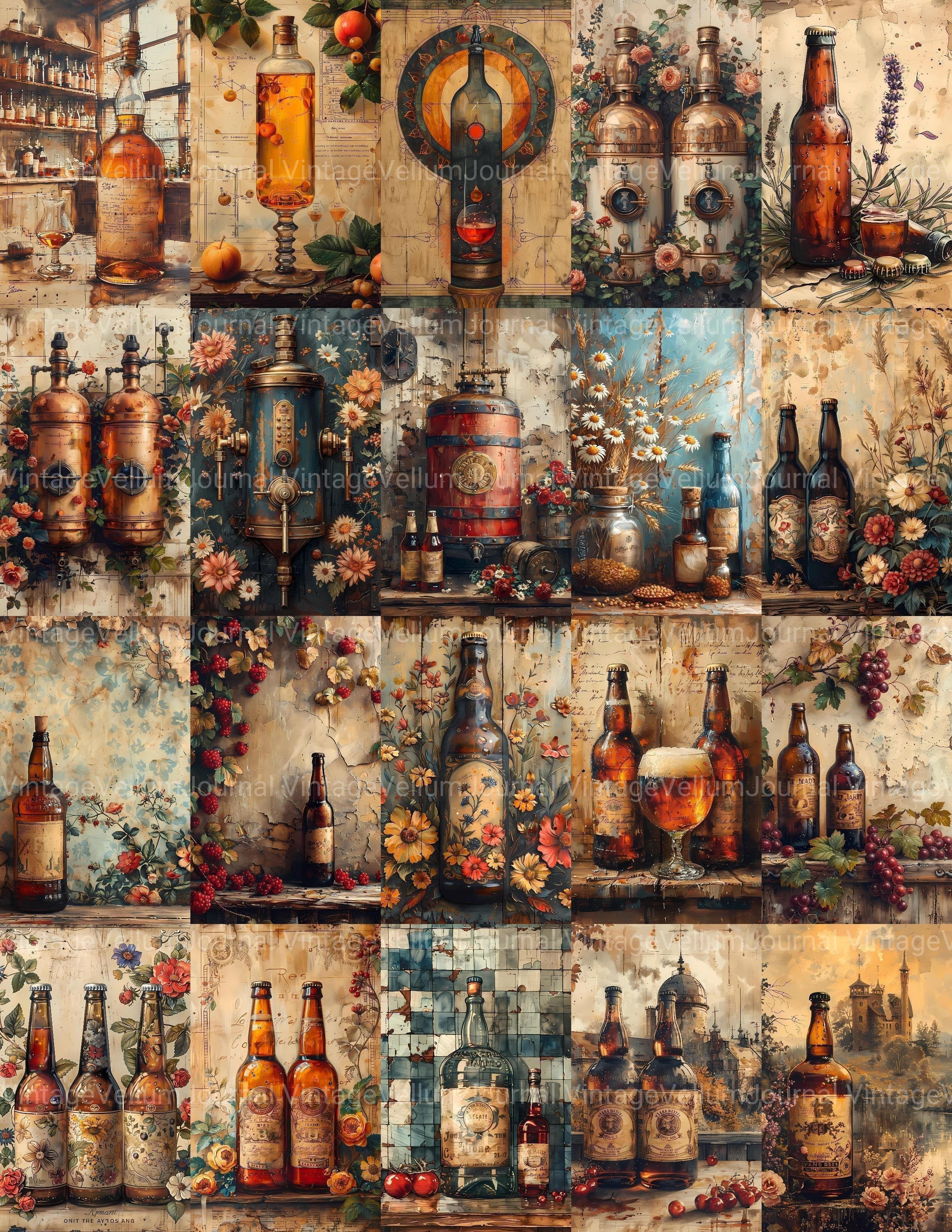 Homebrewing Junk Journal Pages - CraftNest - Digital Crafting and Art