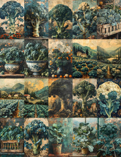 Broccoli Junk Journal Pages - CraftNest - Digital Crafting and Art