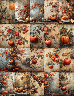 Autumn Apple Junk Journal Pages - CraftNest - Digital Crafting and Art