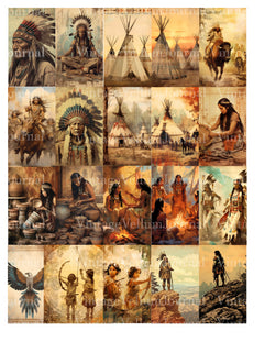Native Americans Junk Journal Pages - CraftNest