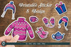 Hand Drawn Winter Sticker SVG Bundle