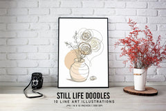 Still Life Doodles - Wall Art - CraftNest - Digital Crafting and Art
