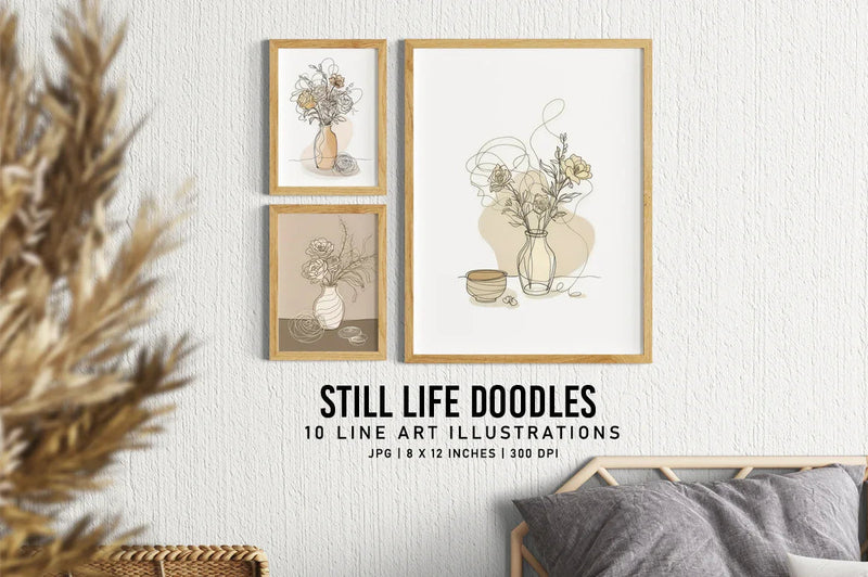 Still Life Doodles - Wall Art - CraftNest - Digital Crafting and Art