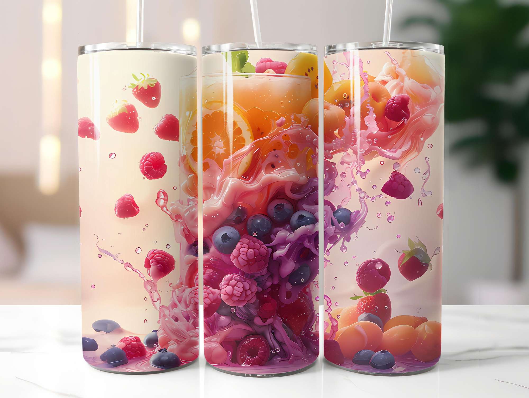 Stone Fruit 4 Tumbler Wrap - CraftNest - Digital Crafting and Art
