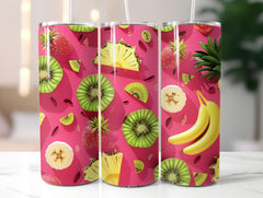 Tropical Fruit Pattern Tumbler Wrap - CraftNest - Digital Crafting and Art