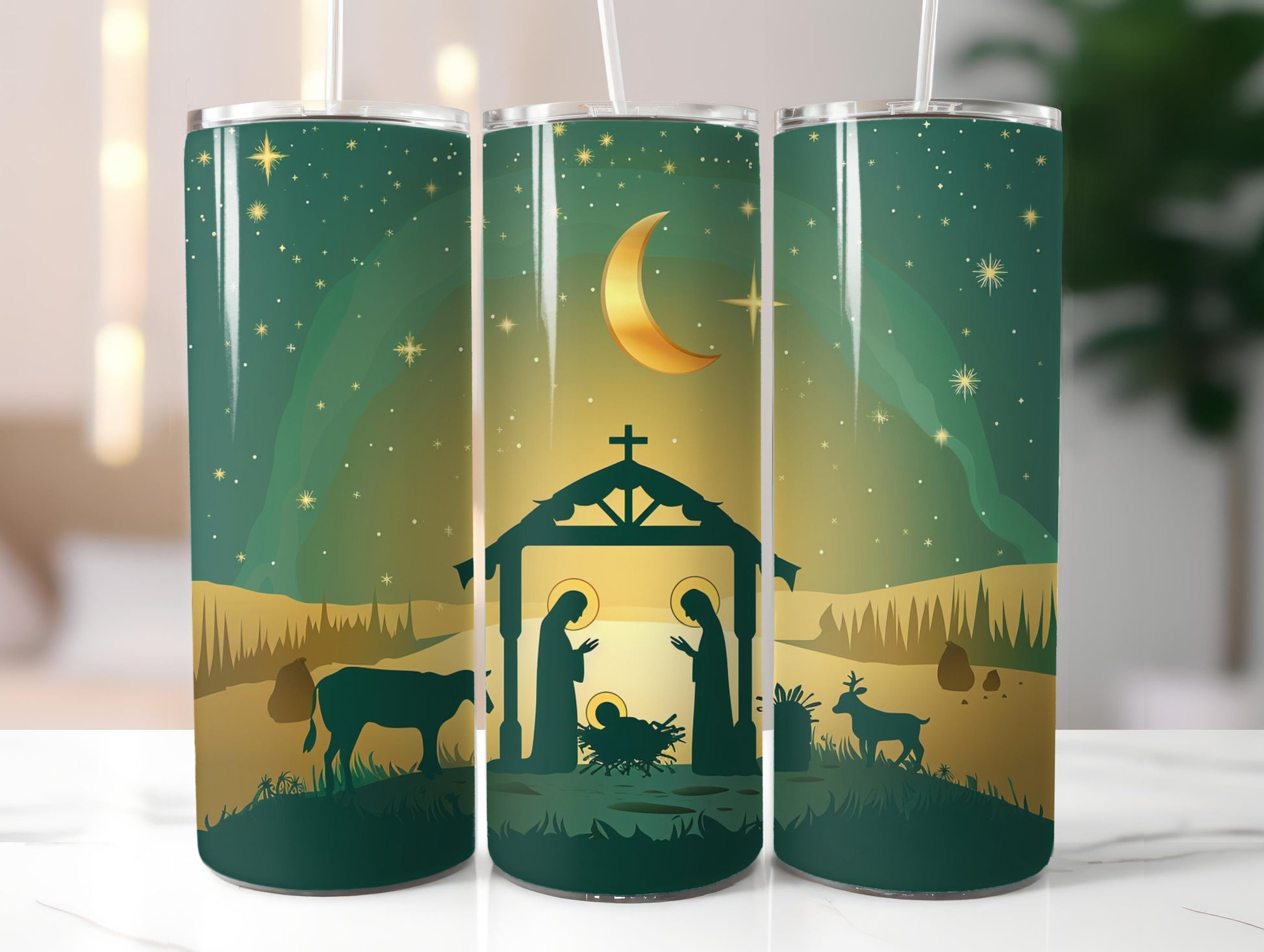 Nativity Scene Tumbler Wrap - CraftNest - Digital Crafting and Art