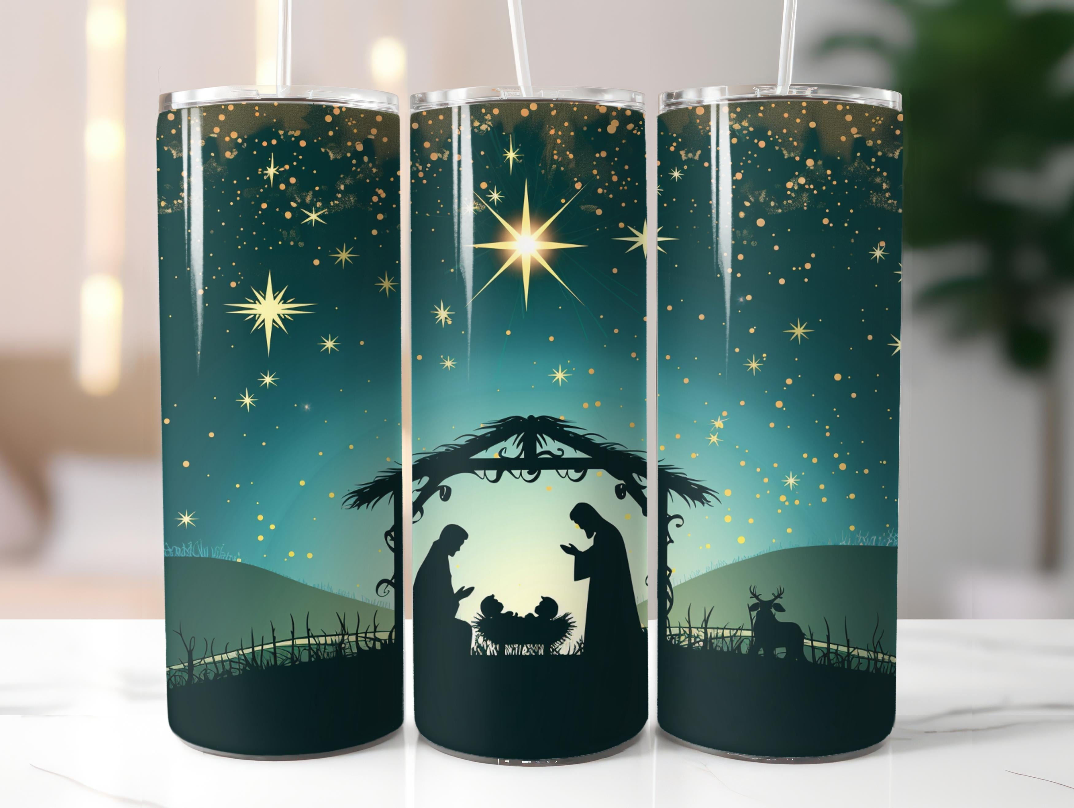 Nativity Scene Tumbler Wrap - CraftNest - Digital Crafting and Art
