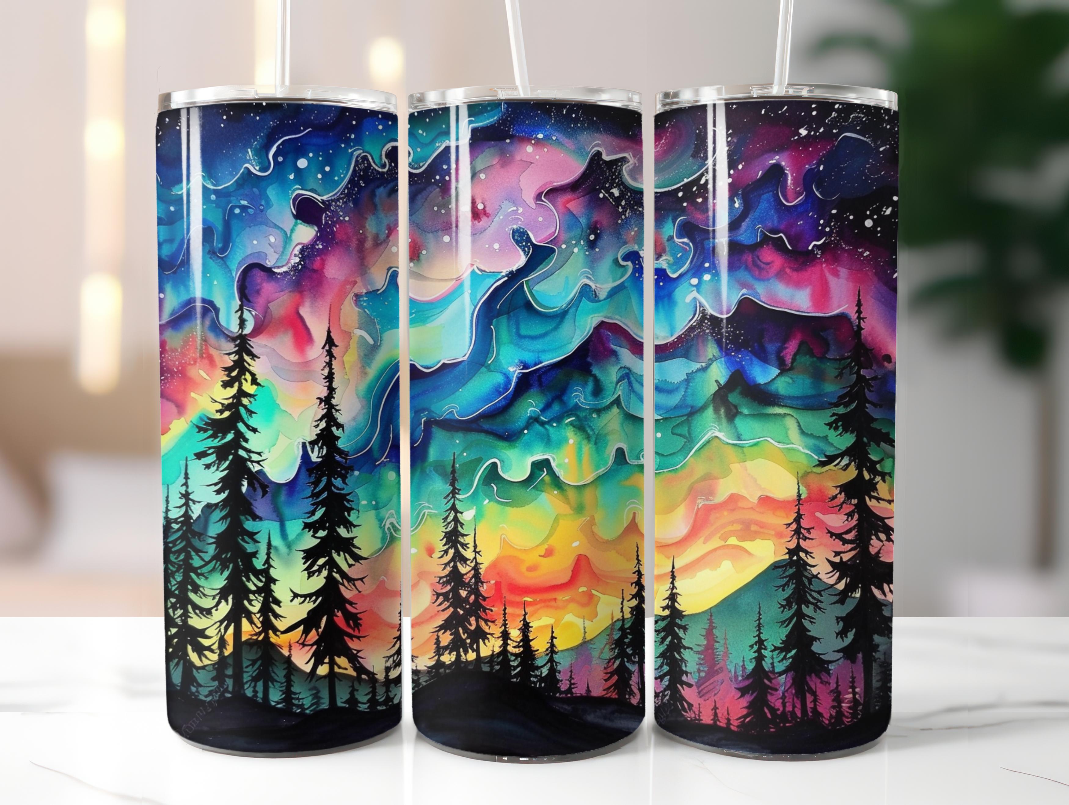 Northern Lights Tumbler Wrap - CraftNest - Digital Crafting and Art