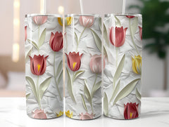 Paper Style Tulips Tumbler Wrap - CraftNest - Digital Crafting and Art