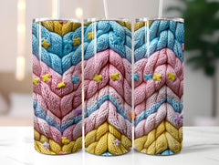 3D Knitting Patterns Tumbler Wrap - CraftNest - Digital Crafting and Art