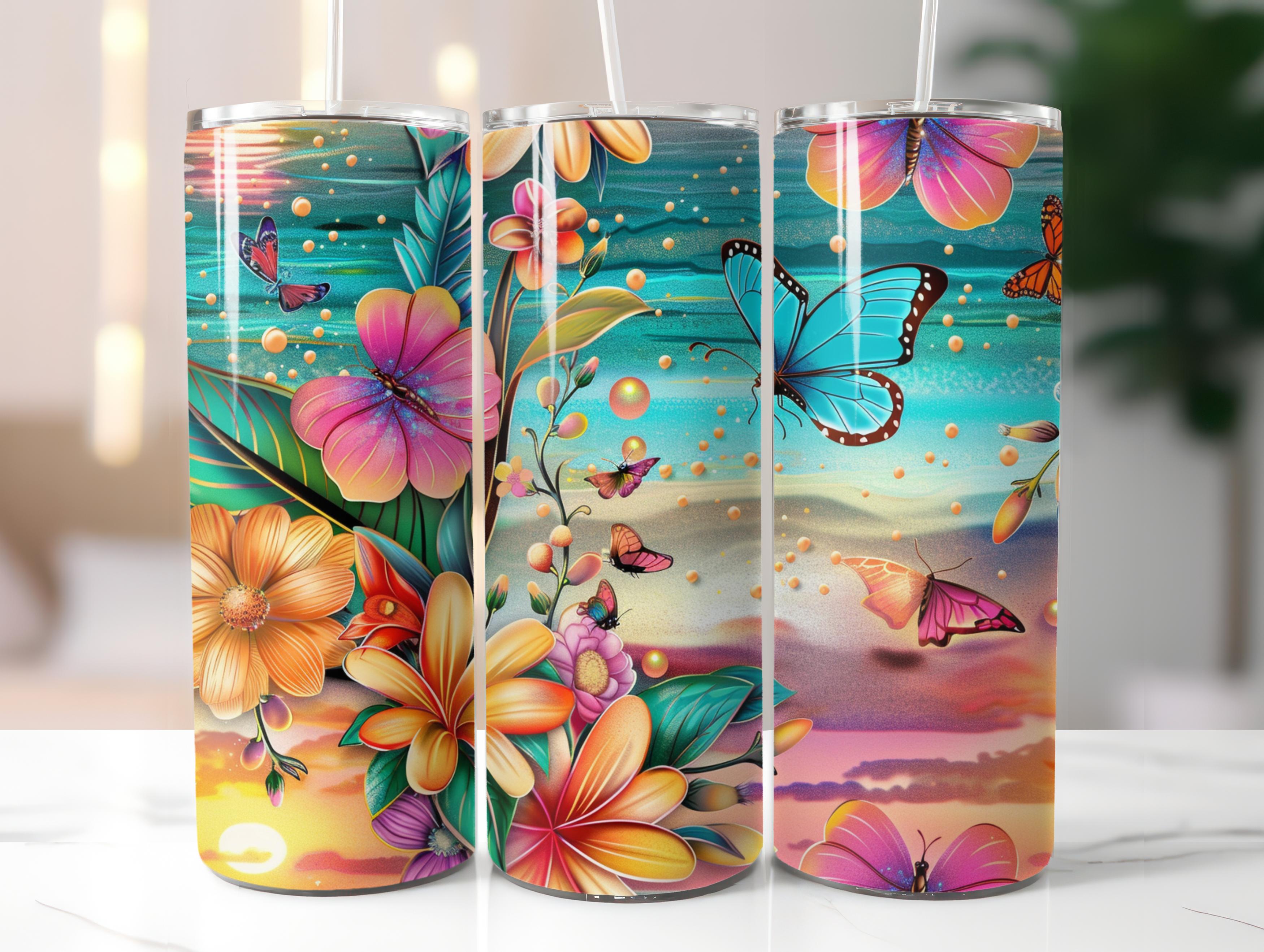 Tropical Sunset Paradise Tumbler Wrap - CraftNest - Digital Crafting and Art