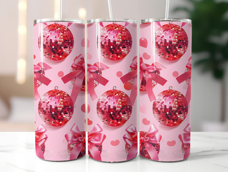Pink Disco Ball Tumbler Wrap - CraftNest - Digital Crafting and Art