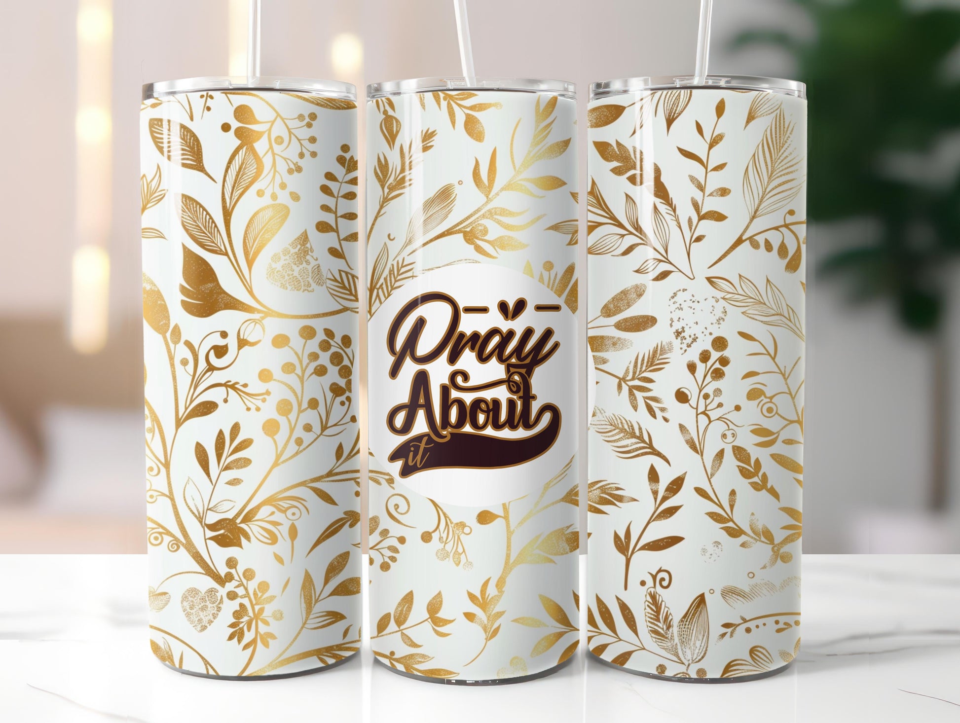 Pray About It Tumbler Wrap - CraftNest - Digital Crafting and Art