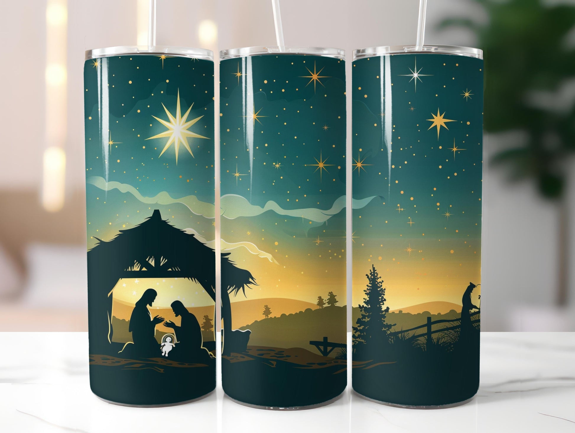 Nativity Scene Tumbler Wrap - CraftNest - Digital Crafting and Art