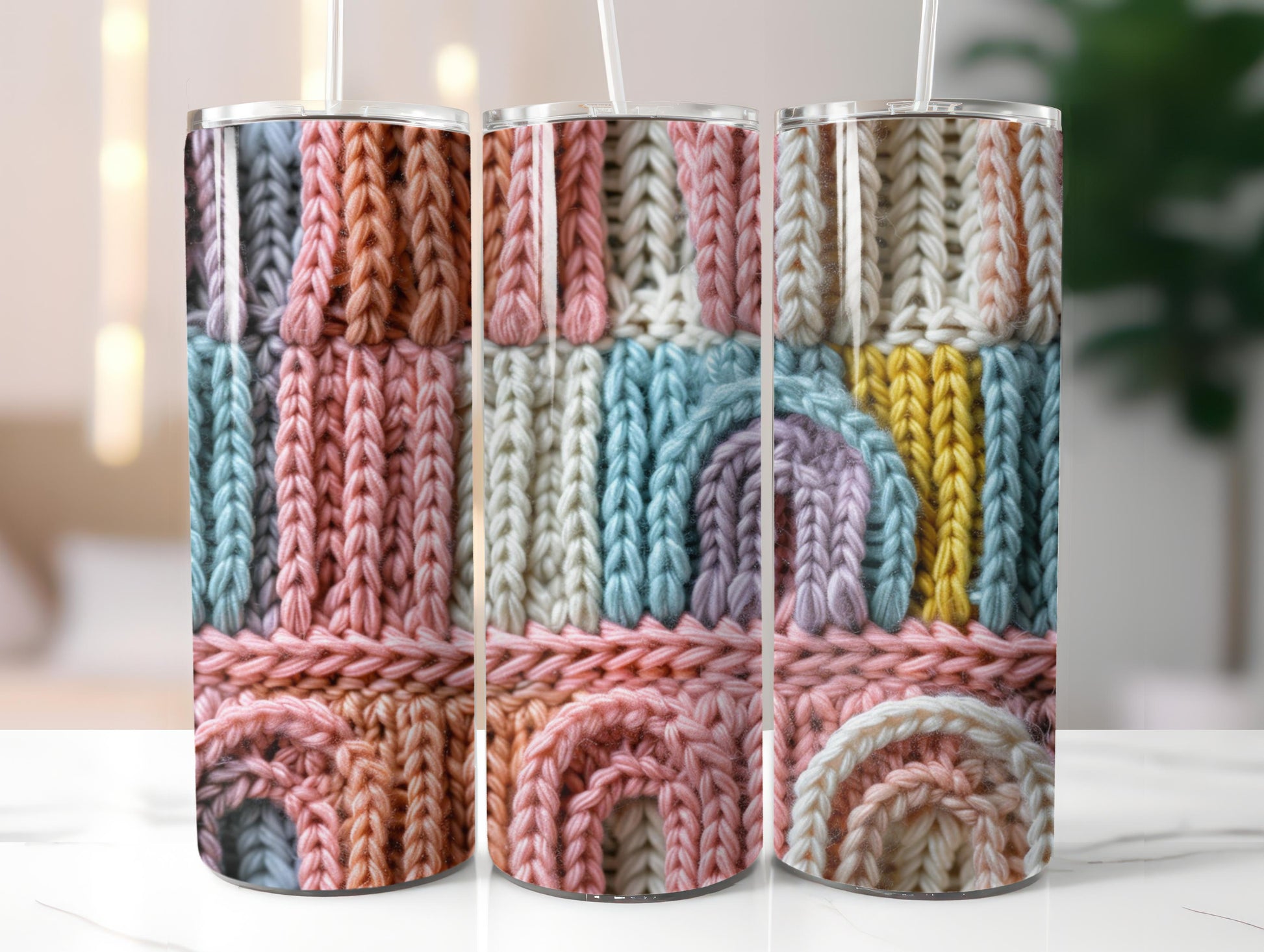 3D Knitting Patterns Tumbler Wrap - CraftNest - Digital Crafting and Art