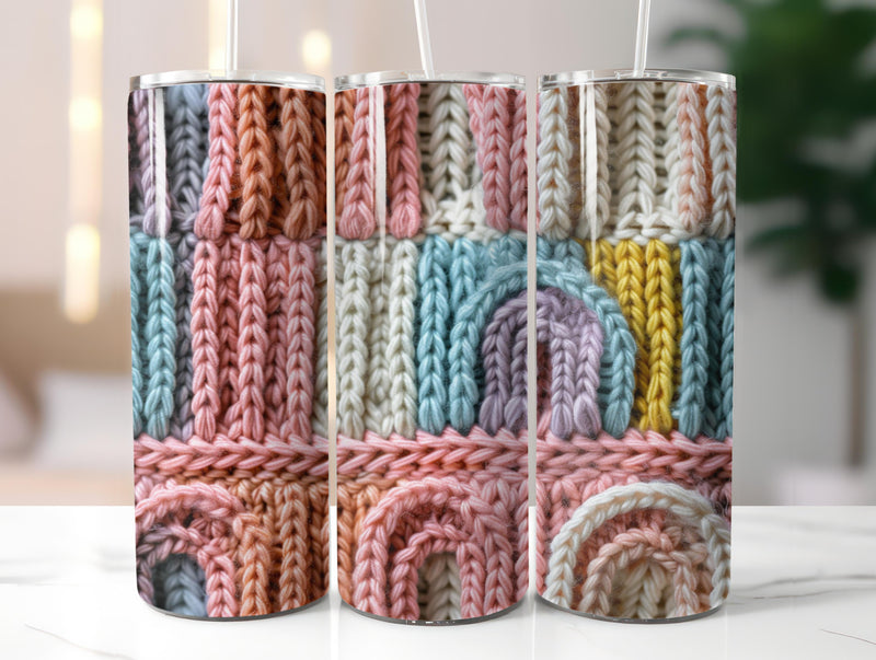 3D Knitting Patterns Tumbler Wrap - CraftNest - Digital Crafting and Art