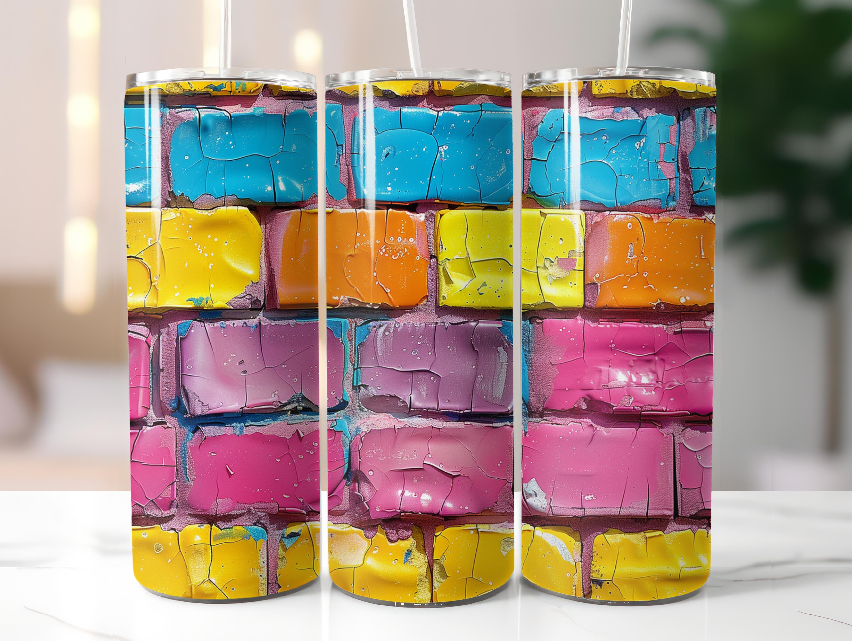 Candy Texture Brick Wall Tumbler Wrap - CraftNest - Digital Crafting and Art