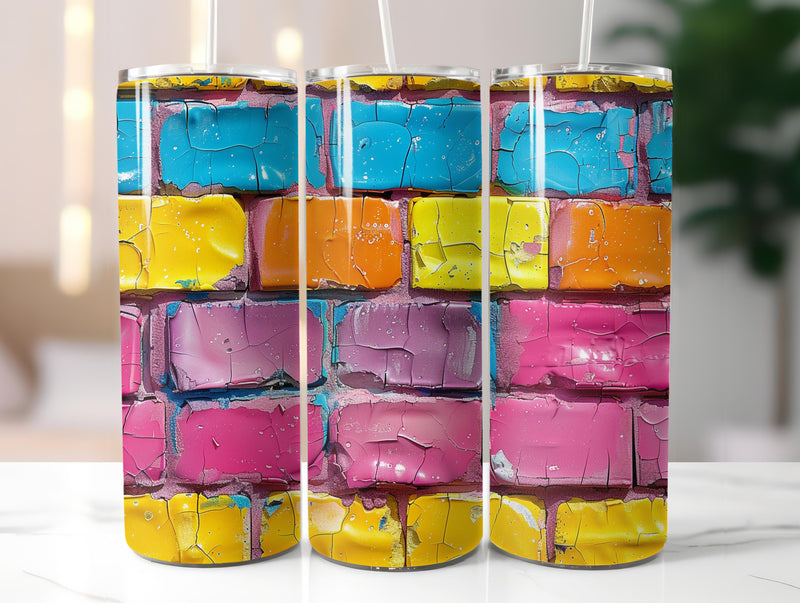 Candy Texture Brick Wall Tumbler Wrap - CraftNest - Digital Crafting and Art