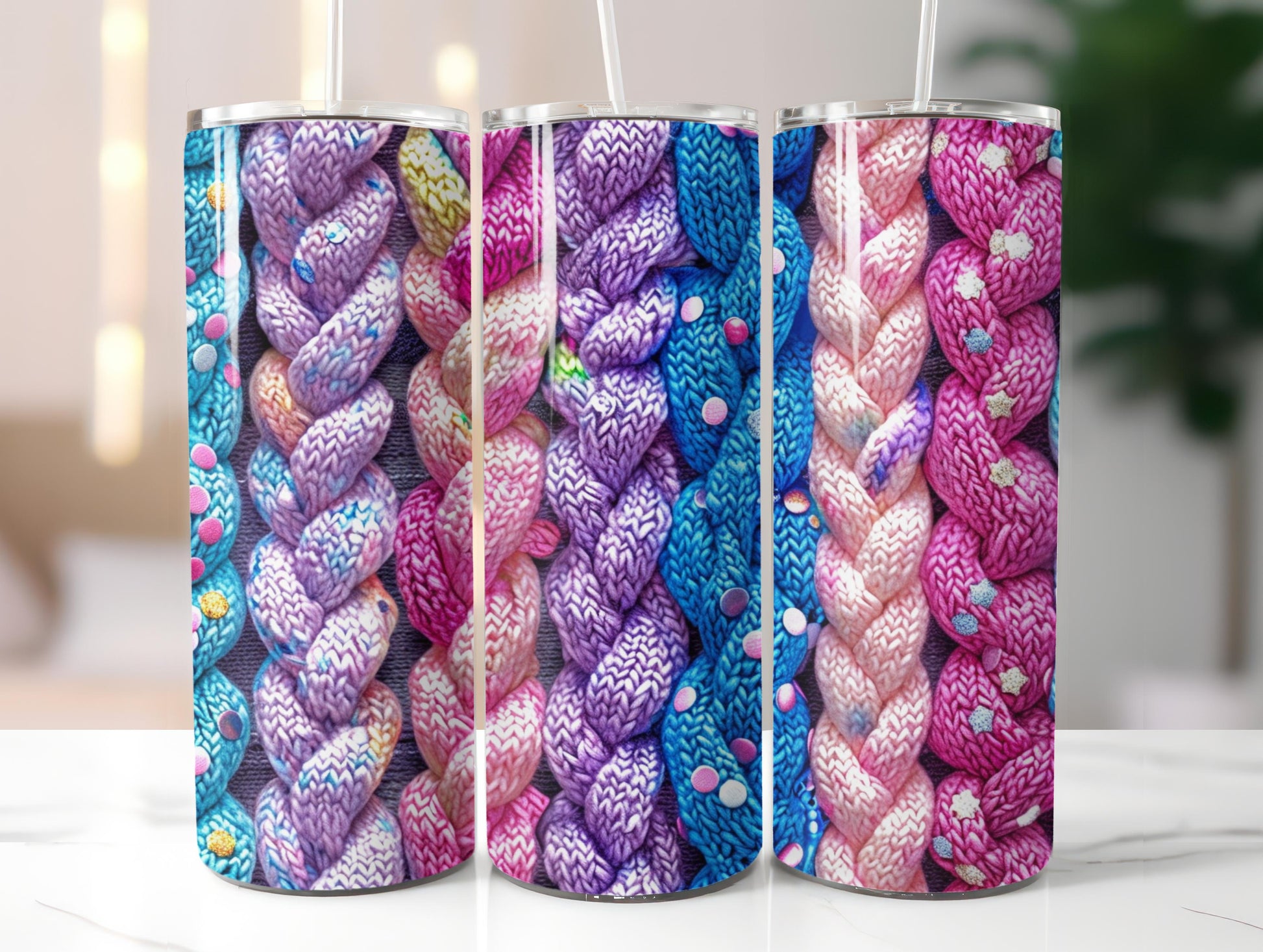 3D Knitting Patterns Tumbler Wrap - CraftNest - Digital Crafting and Art