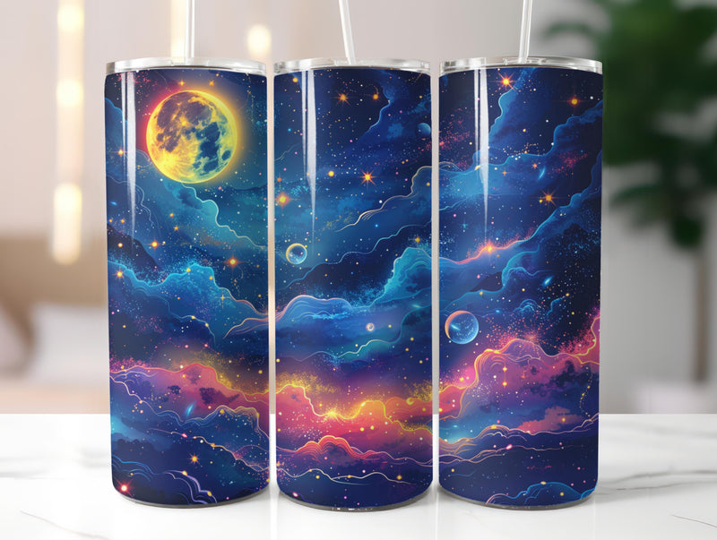 Celestial Night Sky Tumbler Wrap - CraftNest - Digital Crafting and Art