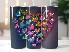 Colorful Hearts Tumbler Wrap - CraftNest - Digital Crafting and Art