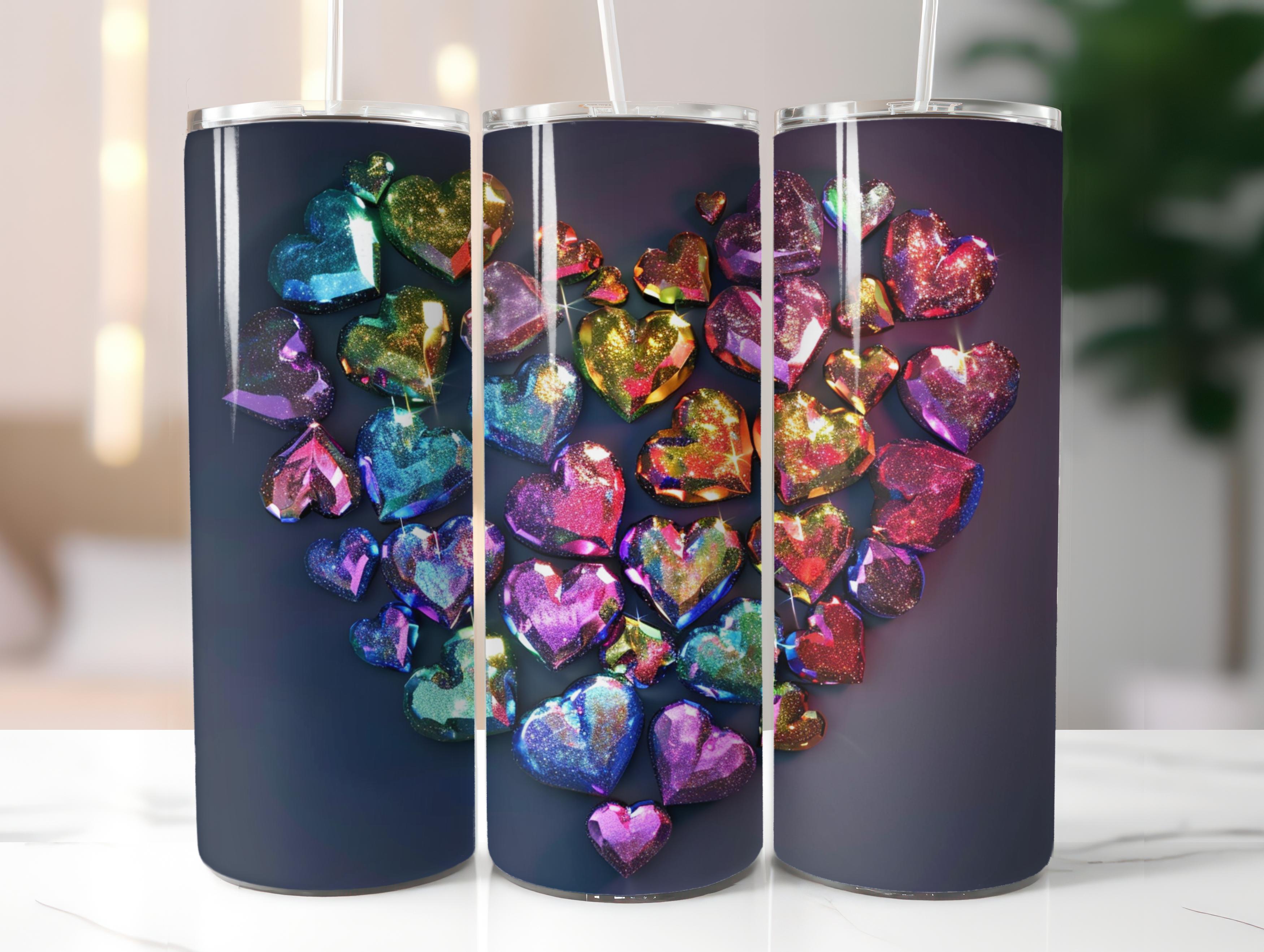 Colorful Hearts Tumbler Wrap - CraftNest - Digital Crafting and Art