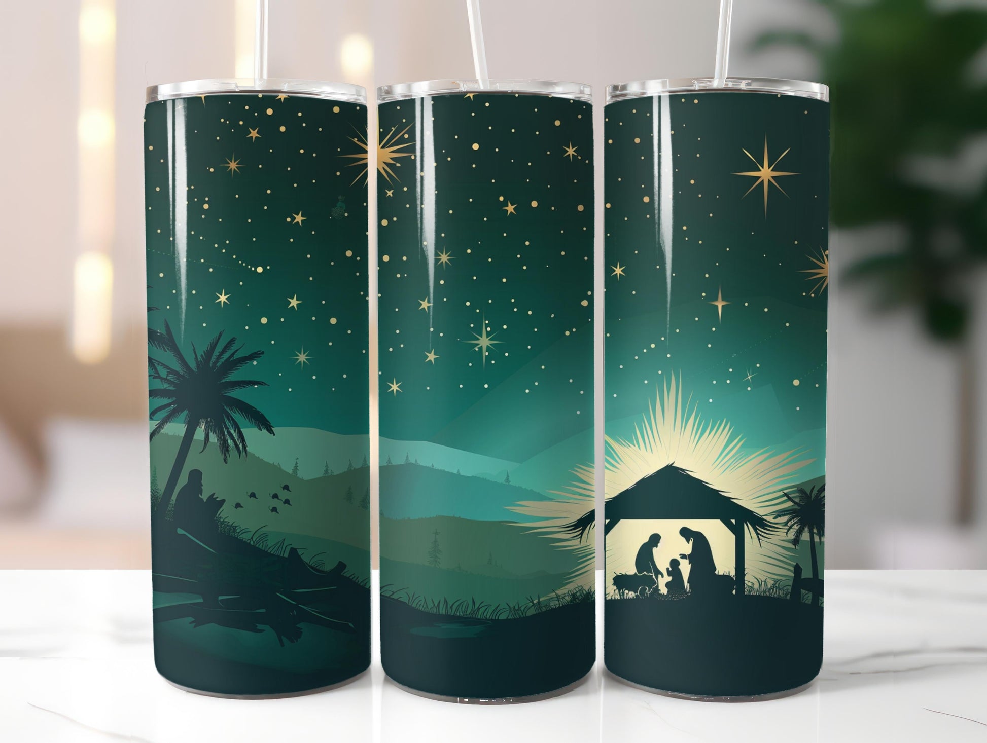 Nativity Scene Tumbler Wrap - CraftNest - Digital Crafting and Art