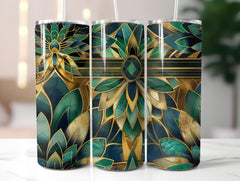 Art Deco Floral Tumbler Wrap - CraftNest - Digital Crafting and Art