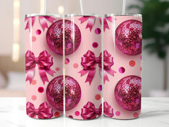 Pink Disco Ball Tumbler Wrap - CraftNest - Digital Crafting and Art